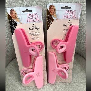 Paris Hilton Pink Kitchen Bag Clips 4pcs